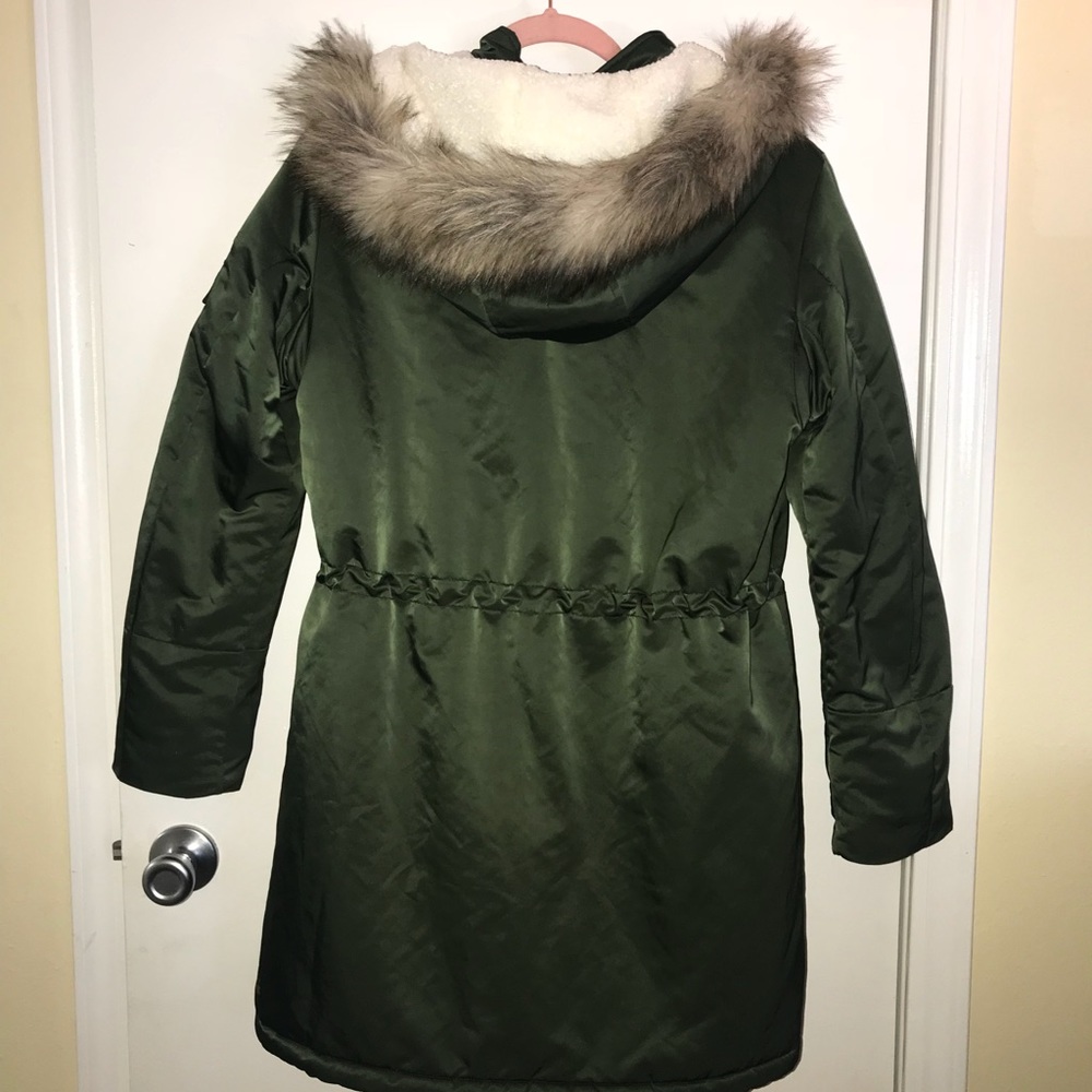 Banana Republic faux fur hooded parka